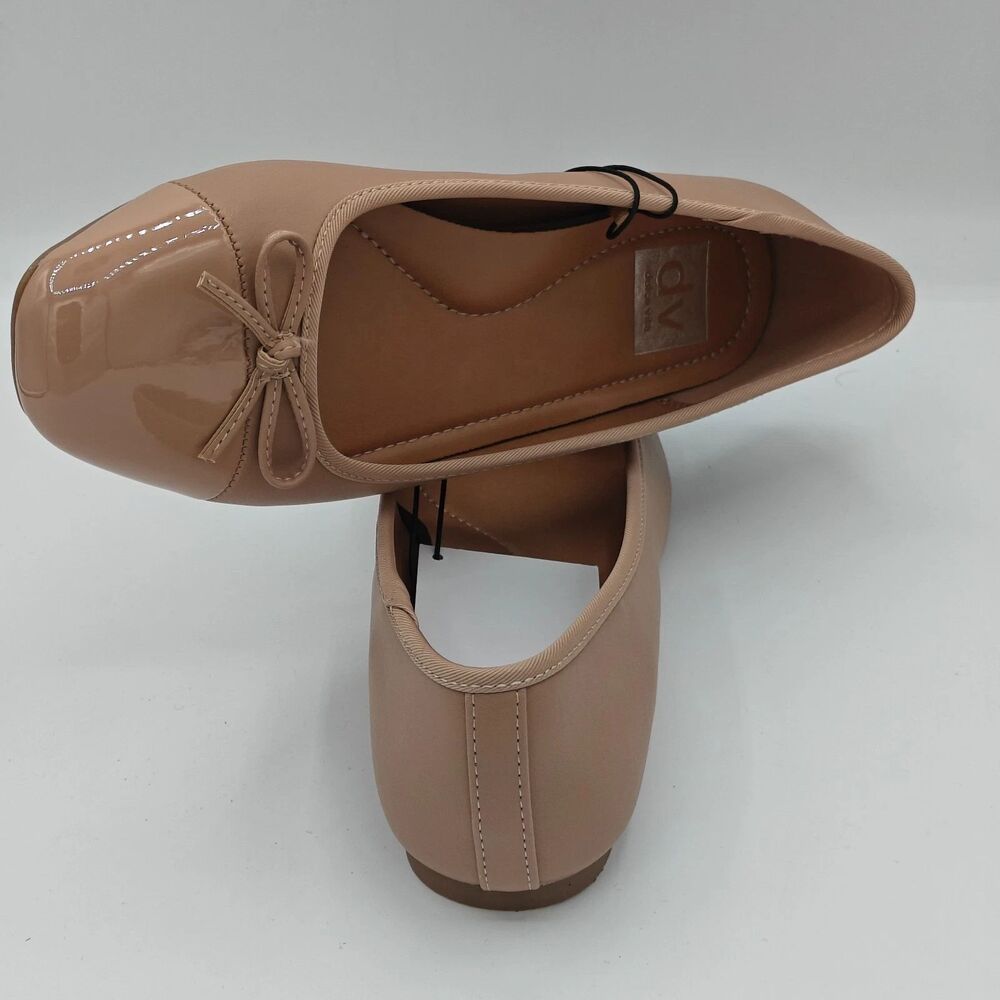DV by Dolce Vita Nude Patent Cap Toe Ballet Flats - Picture 4 of 6